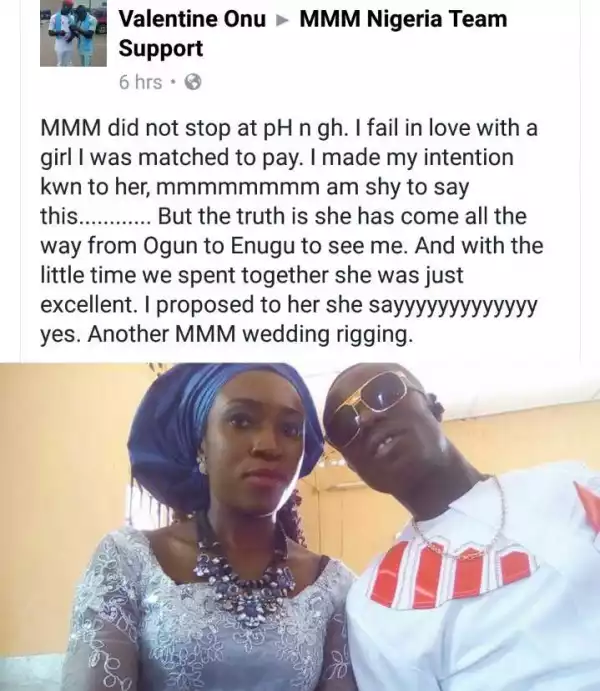 Man proposes to lady who provided help for him on MMM